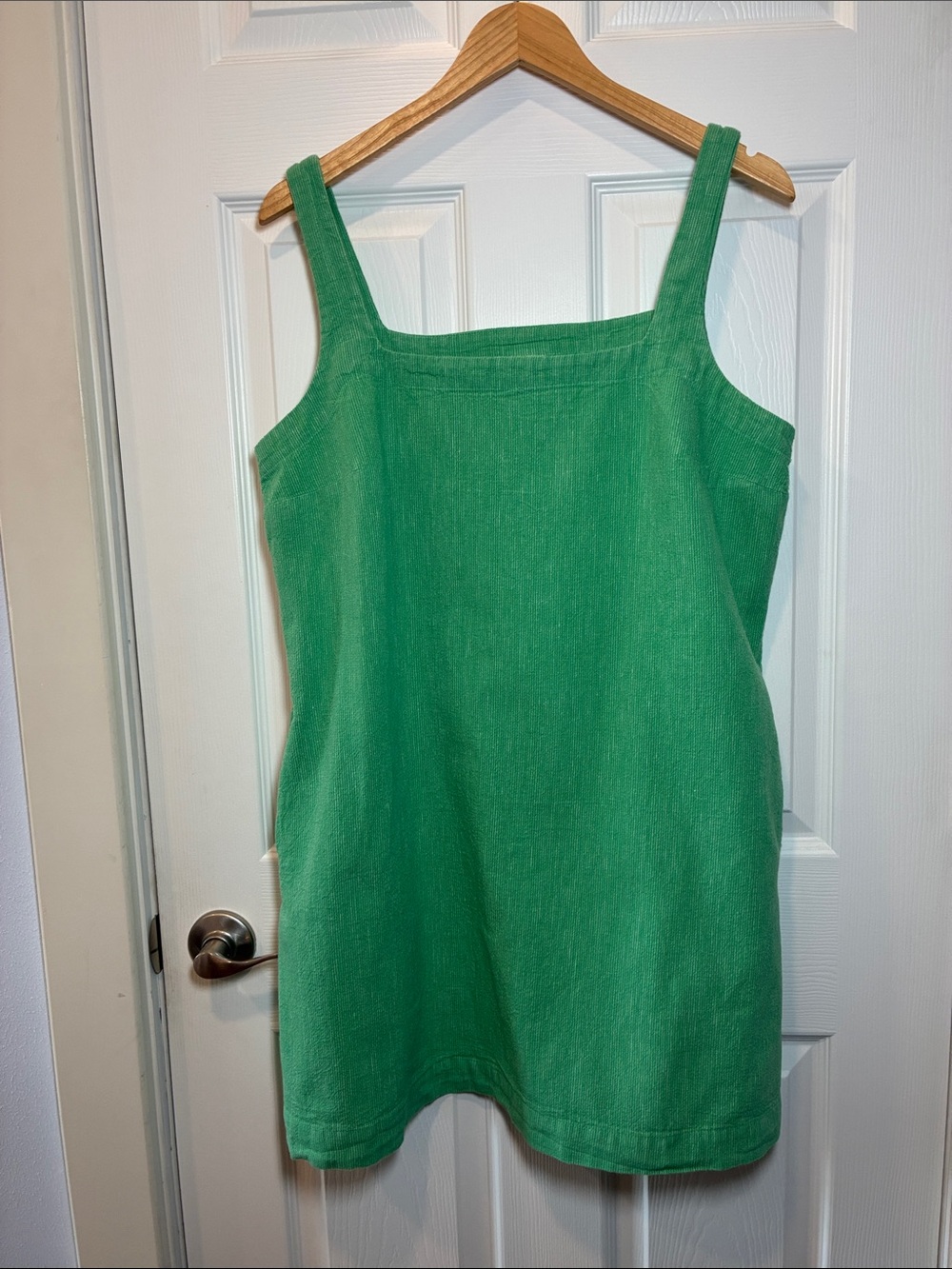 a new day Green Ribbed Square-Neck Tank